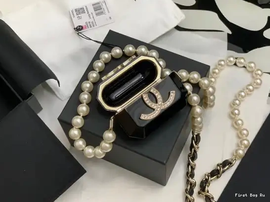 First Bag Ru CHANEL PRO AIRPODS NECKLACE CASE 0629